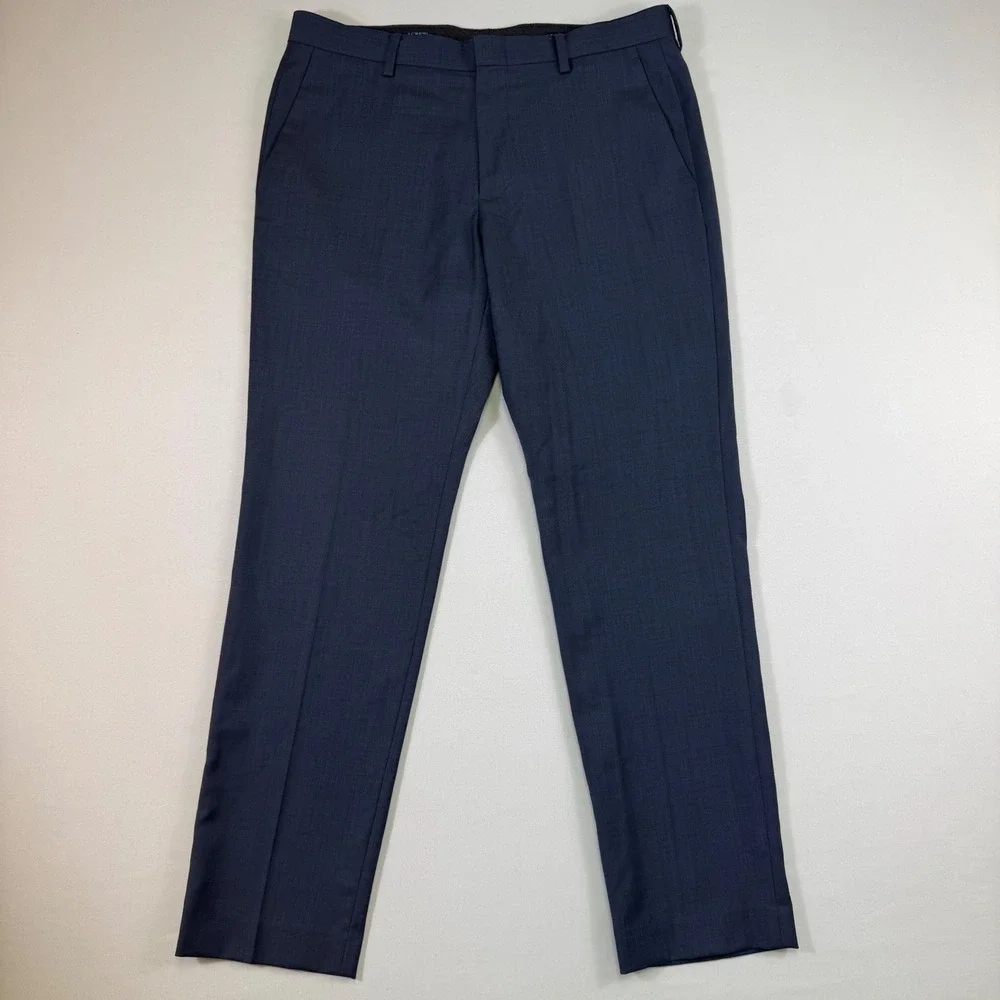 J.Crew Thompson Suit Mens 40S 34W Blue Textured Two Button Blazer Trousers Set